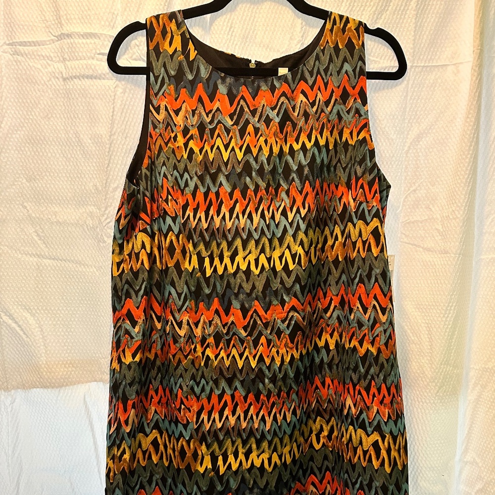 NWT Kenzie professional sleeveless pom pom dress size L